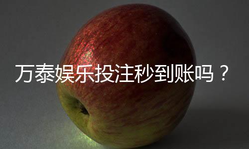 万泰娱乐投注秒到账吗?实测到账速度与充值技巧分享