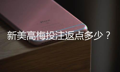 新美高梅投注返点多少?揭秘高返水优惠与实战技巧