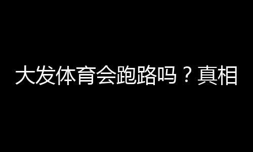 大发体育会跑路吗?真相揭秘、风险识别与用户维权攻略