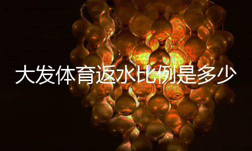 大发体育返水比例是多少?最新返水率一览与返利计算攻略